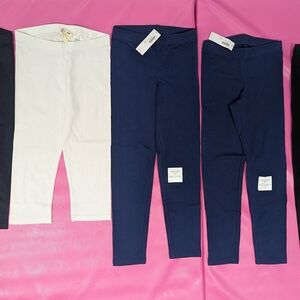 H&M Kids Leggings in White and Navy + Navy Dress